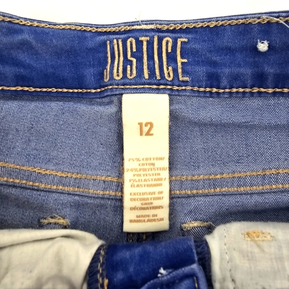 Justice Girl Jean Shorts Size 12 - Picture 2 of 3
